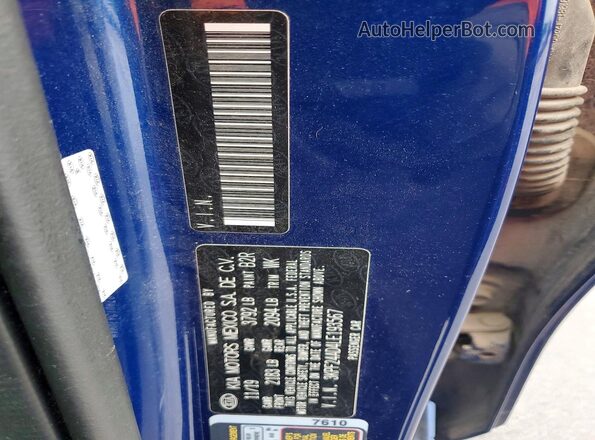 3KPF24AD4LE193567 2020 KIA FORTE Синий Вид подкапотного пространства