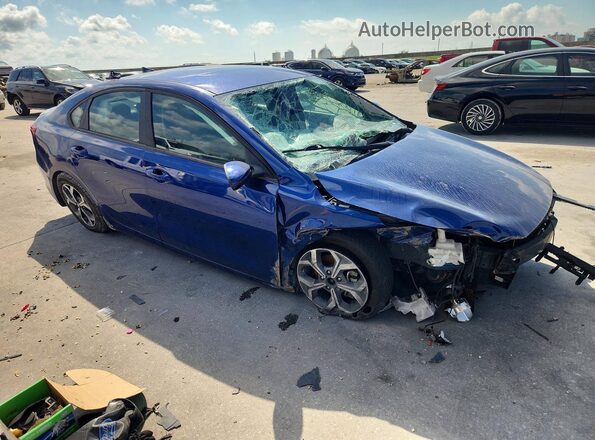 3KPF24AD4ME385234 2021 KIA FORTE Синий Передняя правая четверть