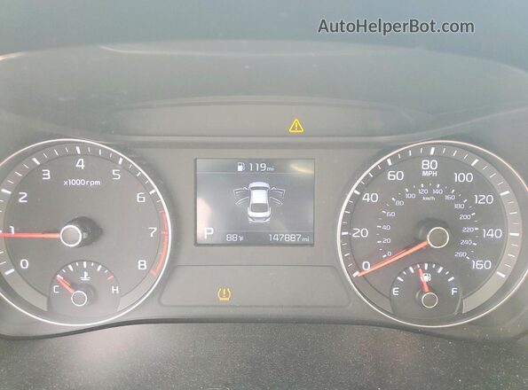 3KPF24AD5KE027458 2019 KIA FORTE Red Widok zestawu wskaźników