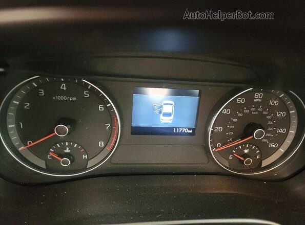 3KPF24AD5KE076904 2019 KIA FORTE Red Вид щитка приладів