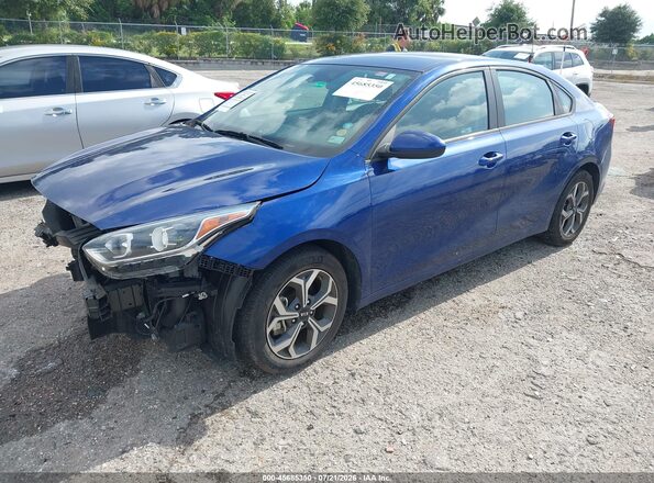3KPF24AD5ME347768 2021 KIA FORTE Dark Blue Առջևի ձախ երեք քառորդ տեսարան