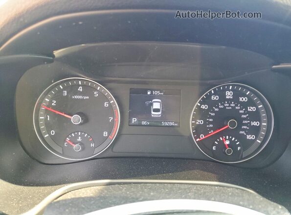 3KPF24AD6KE100384 2019 KIA FORTE Blue Vista del cuadro de instrumentos