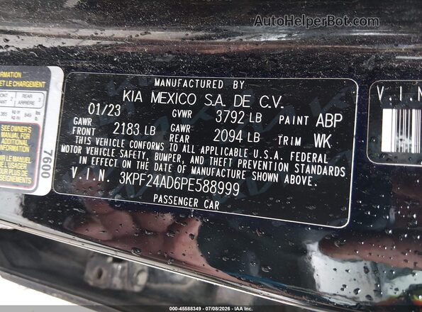 3KPF24AD6PE588999 2023 KIA FORTE Черный Вид подкапотного пространства