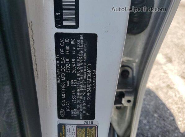 3KPF24AD7ME304033 2021 KIA FORTE Белый Вид подкапотного пространства