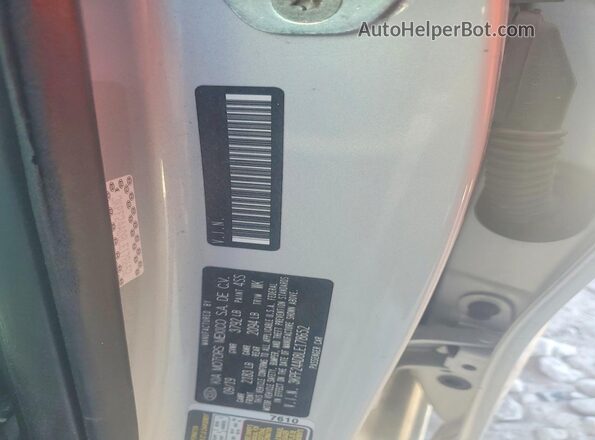 3KPF24AD8LE178652 2020 KIA FORTE Silver VIN sticker view