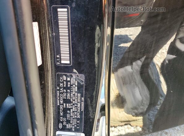 3KPF24AD8ME285038 2021 KIA FORTE Black VIN კოდის სტიკერის ხედი
