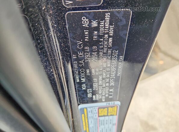 3KPF24AD8PE683502 2023 KIA FORTE Black Vista de la etiqueta del VIN
