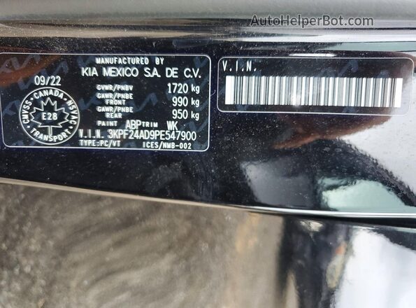 3KPF24AD9PE547900 2023 KIA FORTE Black ძრავის განყოფილების ხედი