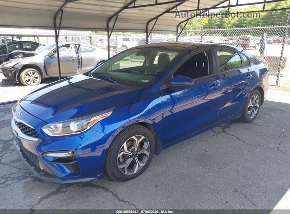 3KPF24ADXLE193475 2020 KIA FORTE Blue წინა მარცხენა ხედი სამი მეოთხედიდან