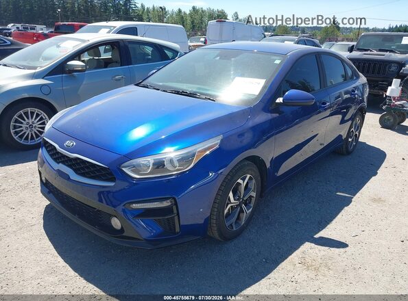 3KPF24ADXLE205107 2020 KIA FORTE Dark Blue წინა მარცხენა ხედი სამი მეოთხედიდან