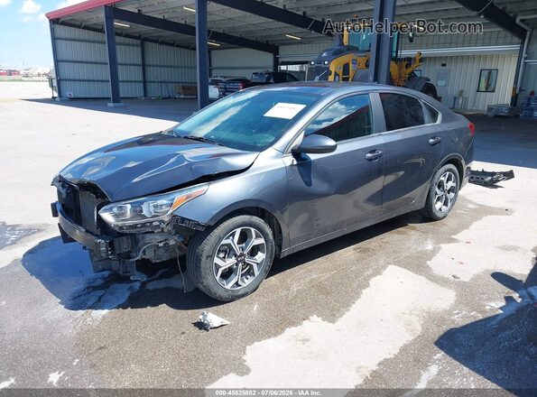 3KPF24ADXME353940 2021 KIA FORTE Gray Առջևի ձախ երեք քառորդ տեսարան