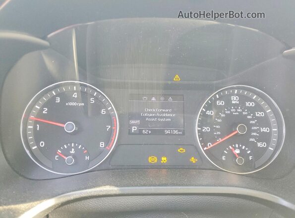 3KPF24ADXME359429 2021 KIA FORTE Красный Вид щитка приборов