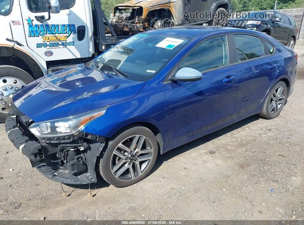 3KPF34AD0KE073485 2019 KIA FORTE Blue წინა მარცხენა ხედი სამი მეოთხედიდან