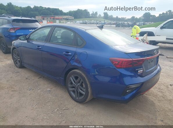 3KPF34AD0ME387396 2021 KIA FORTE Синий Задняя левая четверть