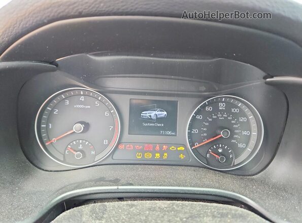 3KPF34AD1LE207065 2020 KIA FORTE Blue Widok zestawu wskaźników