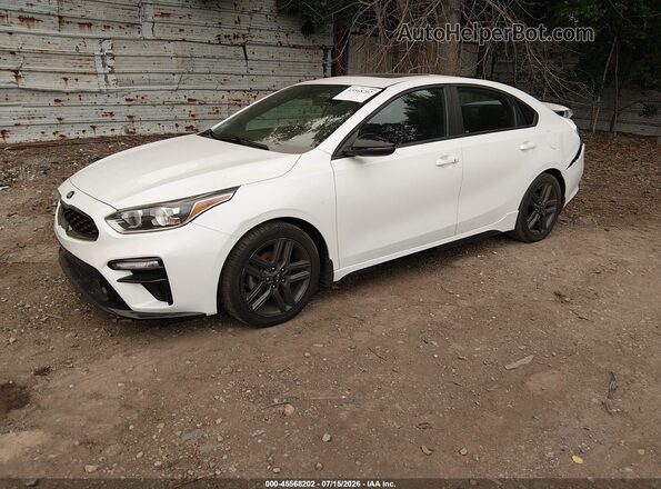 3KPF34AD1ME284844 2021 KIA FORTE White წინა მარცხენა ხედი სამი მეოთხედიდან