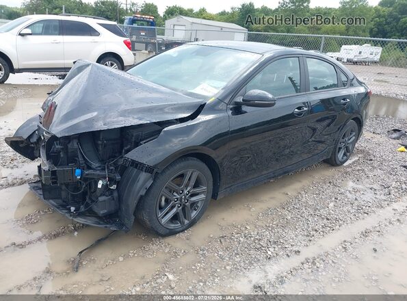3KPF34AD2ME282620 2021 KIA FORTE Black წინა მარცხენა ხედი სამი მეოთხედიდან