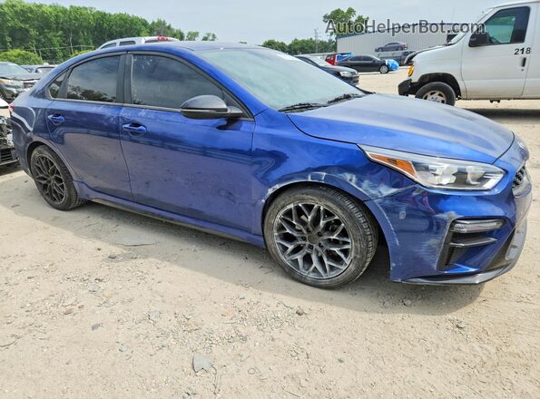 3KPF34AD2ME376447 2021 KIA FORTE Синий Передняя правая четверть