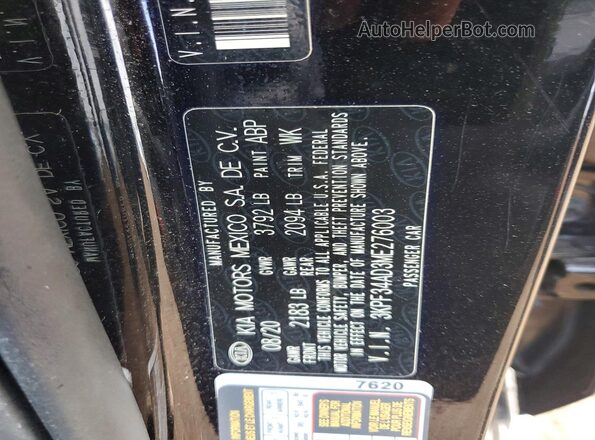 3KPF34AD3ME276003 2021 KIA FORTE Black Вид підкапотного простору
