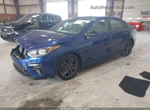 3KPF34AD3ME326477 2021 KIA FORTE Blue Front left