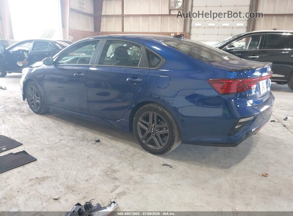 3KPF34AD3ME326477 2021 KIA FORTE Blue Rear left