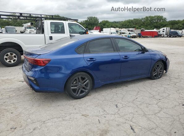 3KPF34AD5ME375390 2021 KIA FORTE Blue Trasero derecho