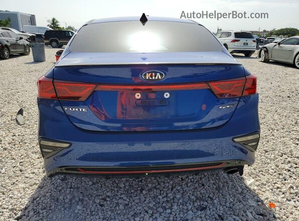 3KPF34AD5ME397082 2021 KIA FORTE Blue უკანა ხედი