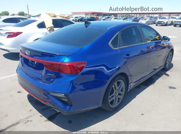 3KPF34AD6ME285164 2021 KIA FORTE Blue Задня права чверть