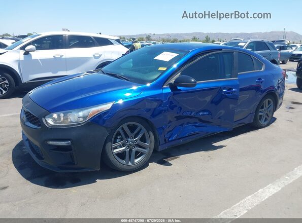 3KPF34AD6ME285164 2021 KIA FORTE Blue Вид спереду