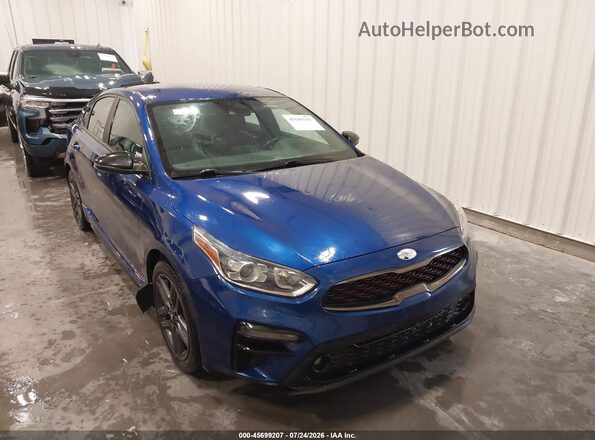 3KPF34AD7ME341743 2021 KIA FORTE Blue Front view