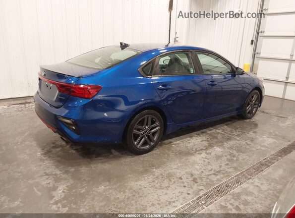 3KPF34AD7ME341743 2021 KIA FORTE Blue Rear right