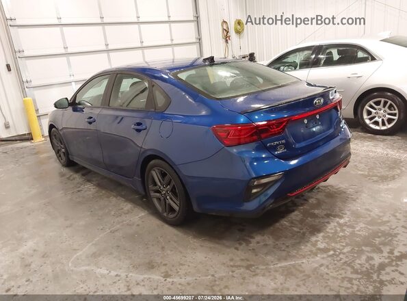 3KPF34AD7ME341743 2021 KIA FORTE Blue Rear left