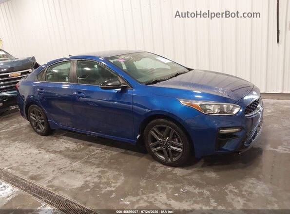 3KPF34AD7ME341743 2021 KIA FORTE Blue Rear interior view