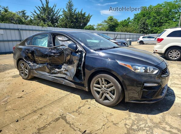3KPF34AD8ME353187 2021 KIA FORTE Черный Передняя правая четверть