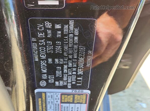 3KPF34AD8ME353187 2021 KIA FORTE Черный Вид подкапотного пространства