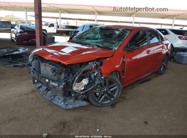 3KPF34AD8ME377747 2021 KIA FORTE Оранжевый Передняя левая четверть