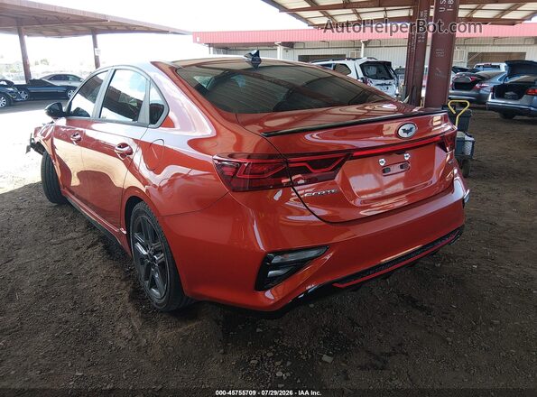 3KPF34AD8ME377747 2021 KIA FORTE Оранжевый Задняя левая четверть