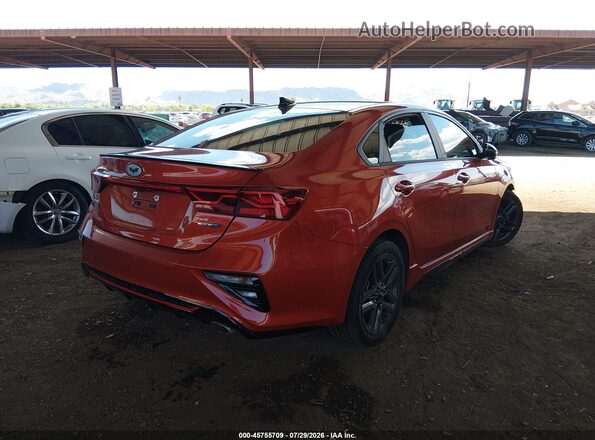3KPF34AD8ME377747 2021 KIA FORTE Оранжевый Задняя правая четверть