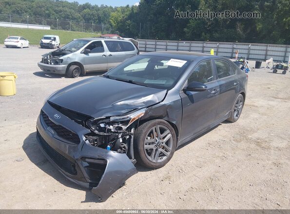 3KPF34AD8ME414165 2021 KIA FORTE Gray წინა მარცხენა ხედი სამი მეოთხედიდან