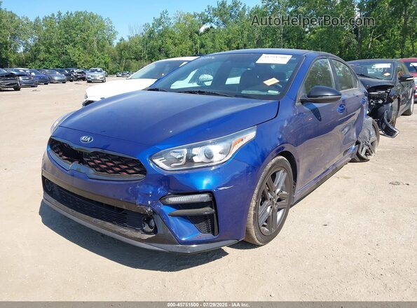 3KPF34AD9ME283005 2021 KIA FORTE Blue Vista tres cuartos delantera izquierda