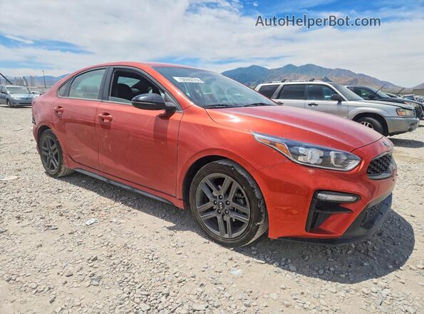 3KPF34AD9ME385145 2021 KIA FORTE Red Przód prawy