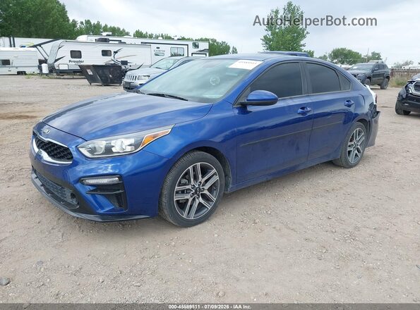 3KPF34ADXKE087619 2019 KIA FORTE Blue Передня ліва чверть