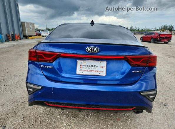 3KPF34ADXME406309 2021 KIA FORTE Blue უკანა ხედი