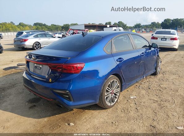 3KPF44AC4ME399992 2021 KIA FORTE Blue Tył prawy