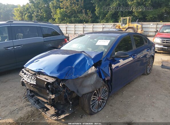 3KPF44AC4ME399992 2021 KIA FORTE Blue Przód lewy