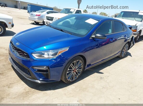 3KPF44AC5ME400406 2021 KIA FORTE Синий Передняя левая четверть