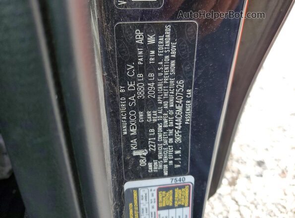3KPF44AC6ME407526 2021 KIA FORTE Черный Вид подкапотного пространства