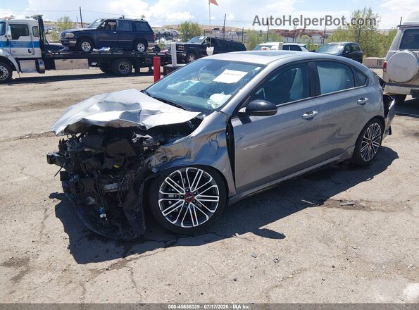 3KPF44ACXRE837213 2024 KIA FORTE Gray Առջևի ձախ երեք քառորդ տեսարան