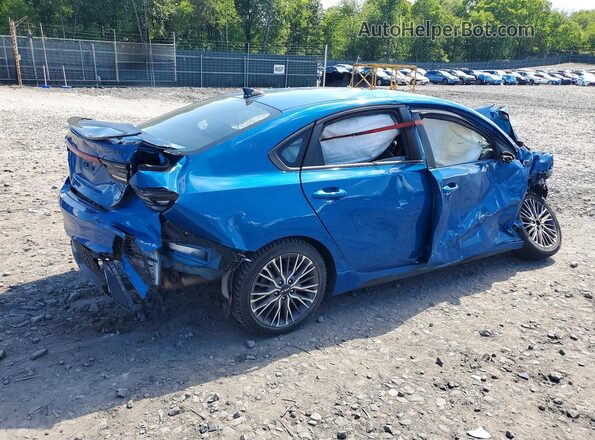 3KPF54AD1NE435659 2022 KIA FORTE Blue Trasero derecho
