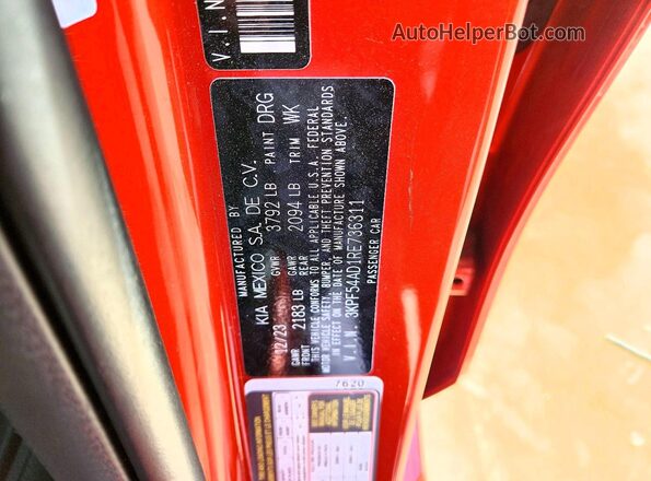 3KPF54AD1RE736311 2024 KIA FORTE Orange Vista del compartimento del motor